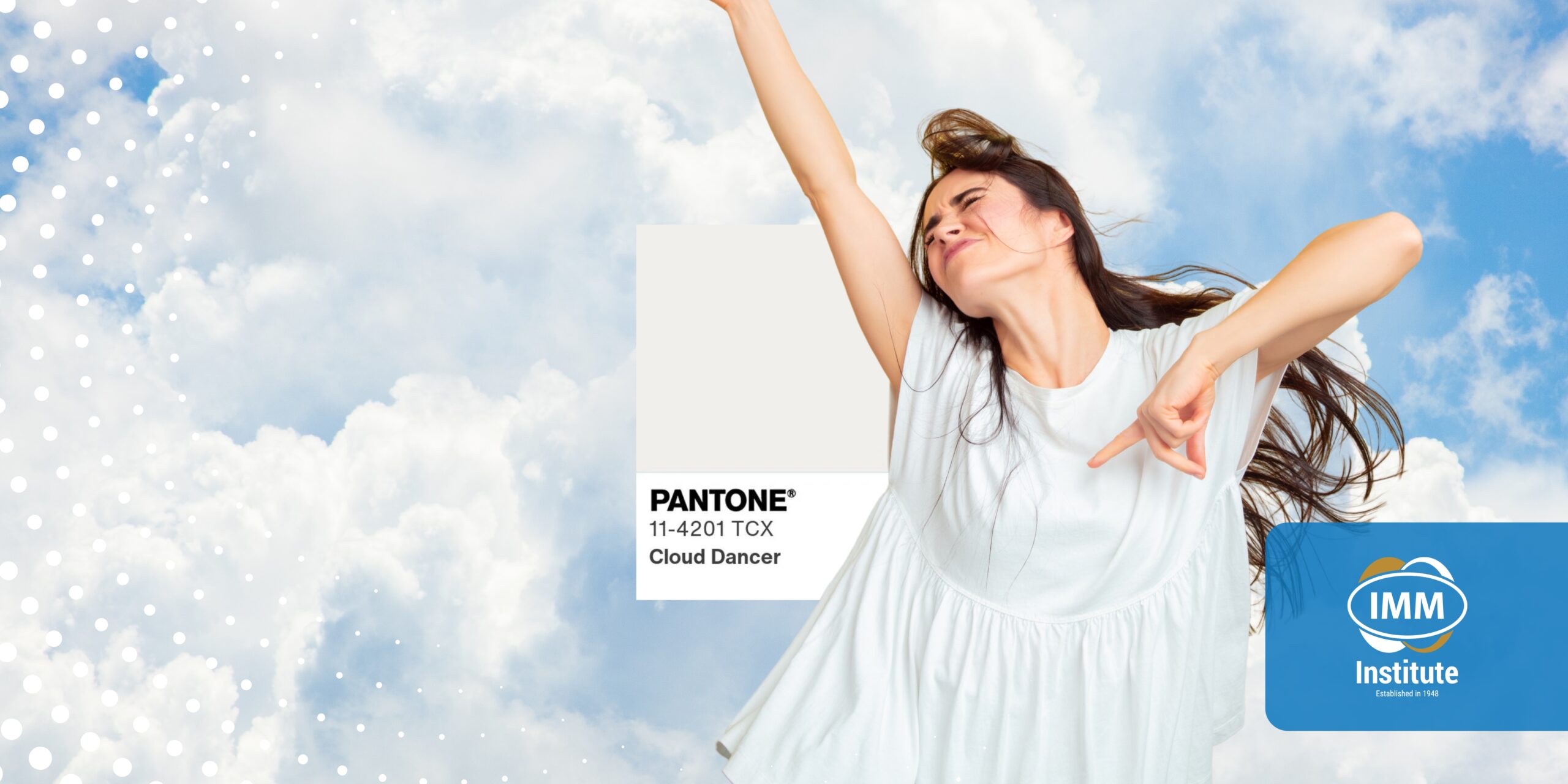 woman-in-white-dress-against-clouds-Pantone-Cloud-Dancer